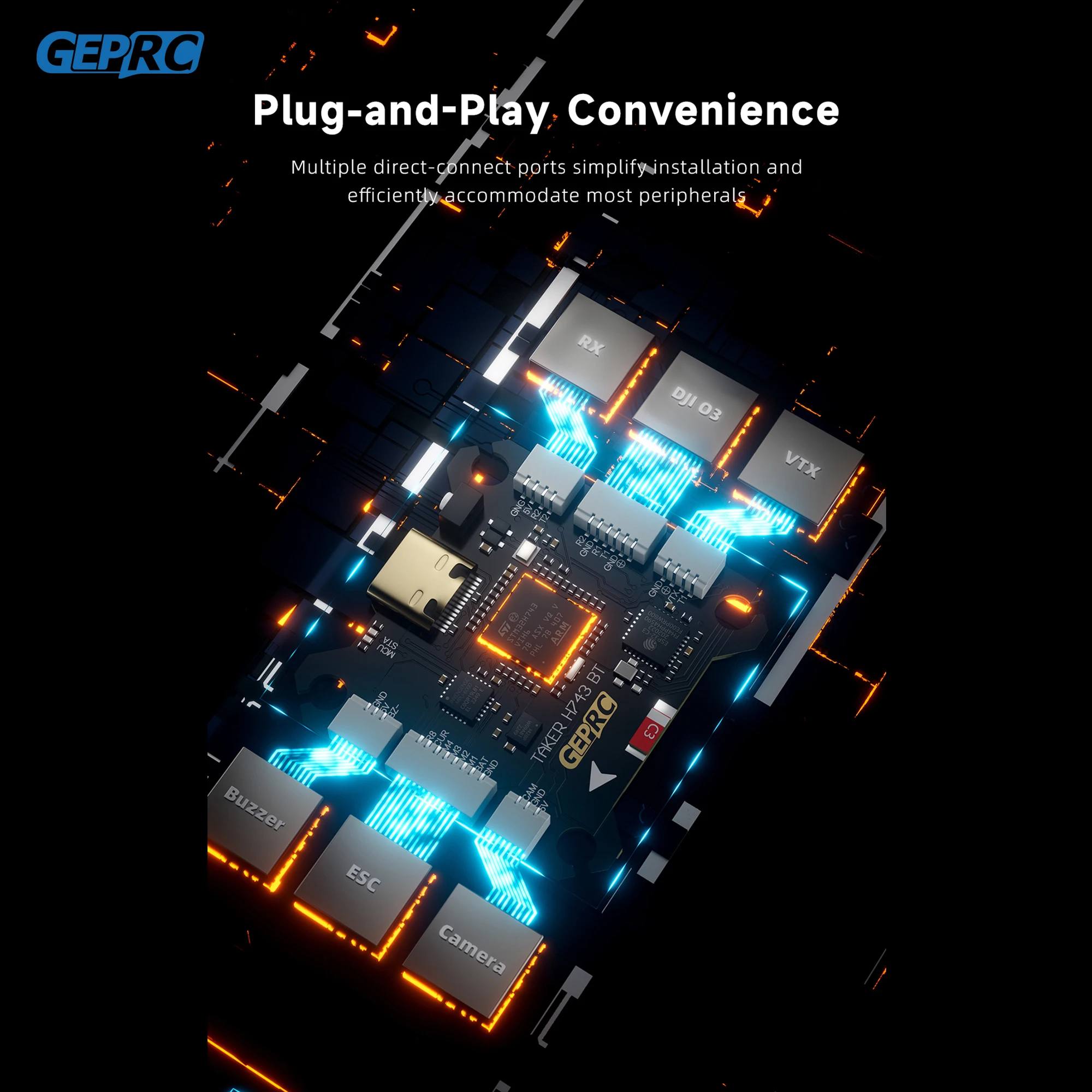 GEPRC TAKER H743 BT 32Bit 65A  - огляд і ціна Drone Racing Flight Controller